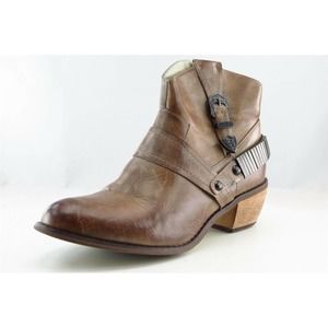 Vintage 93‎ Short Boots Brown Synthetic Women Sz 8